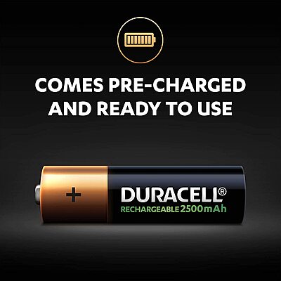 Duracell Rechargeable AAA 900mAh Batteries (Pack of 2) Duracell Rechargeable AAA 900mAh Batteries (Pack of 2)