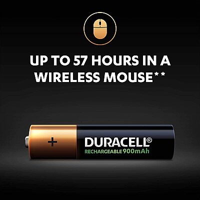 Duracell Rechargeable AAA 900mAh Batteries (Pack of 2) Duracell Rechargeable AAA 900mAh Batteries (Pack of 2)