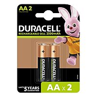 Duracell AA 2500mAh Rechargeable battery (Pack of 2) Duracell AA 2500mAh Rechargeable battery (Pack of 2)