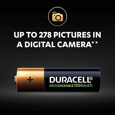 Duracell Rechargeable AA 1300mAh Batteries Duracell Rechargeable AA 1300mAh Batteries