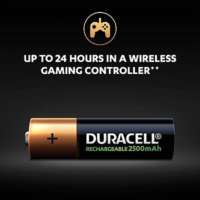 Duracell AA 2500mAh Rechargeable battery (Pack of 2)