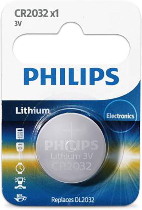 Philips CR2032 3V battery (Pack of 2) Philips CR2032 3V battery (Pack of 2)