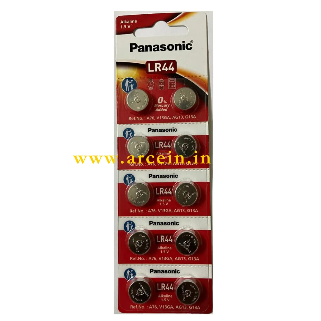 Panasonic LR44 AG13 Coin battery pack of 10
