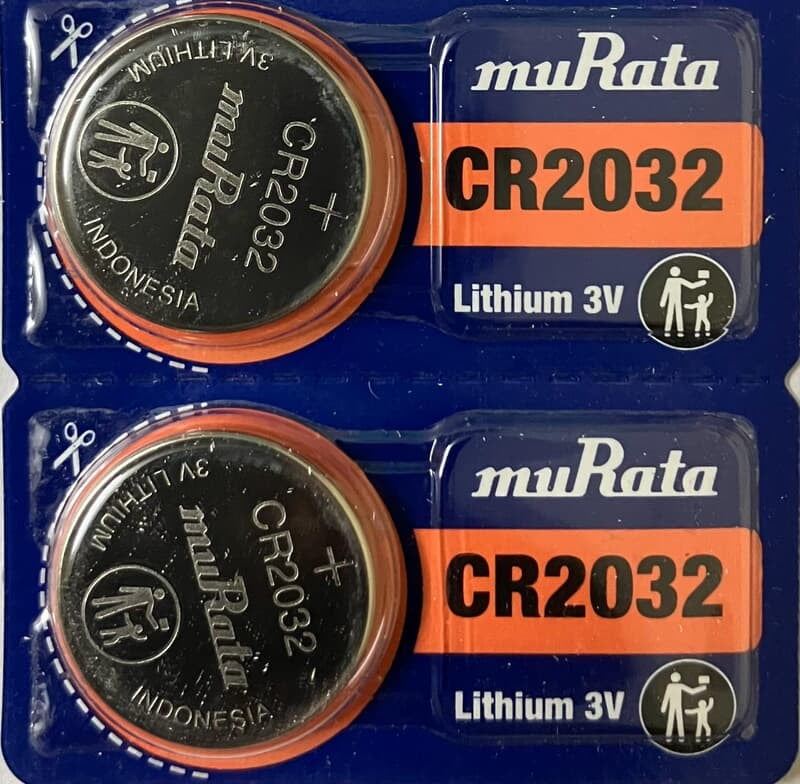 muRata CR2032 coin cell battery (Pack of 2)