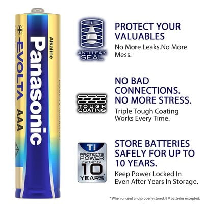 Panasonic Alkaline AAA LR03TDG/6B (Pack of 6) Panasonic Alkaline AAA LR03TDG/6B (Pack of 6)
