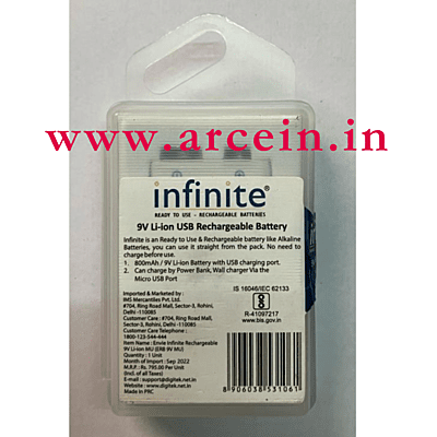 Envie infinite 9V 800mAh Li-ion USB Rechargeable battery Envie infinite 9V 800mAh Li-ion USB Rechargeable battery