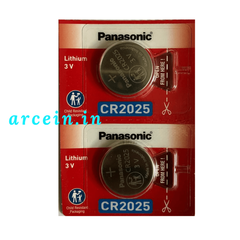 Panasonic CR2025 3V Coin cell battery (Pack of 2)